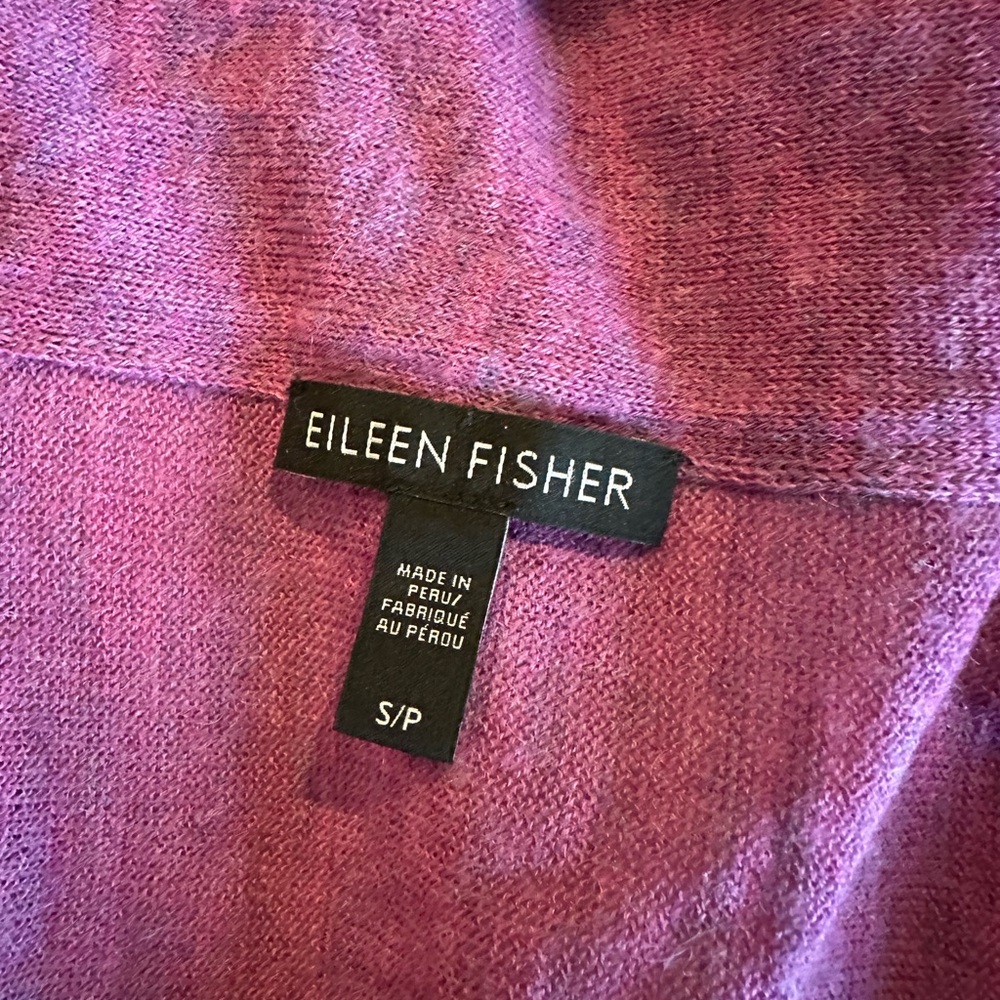 Eileen Fisher Royal Alpaca Purple Cardigan